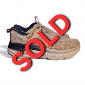 Sold Hoka One One Women Bondi 7 1110519 LRBI Gray Running Shoes Sneakers 7 Lunar